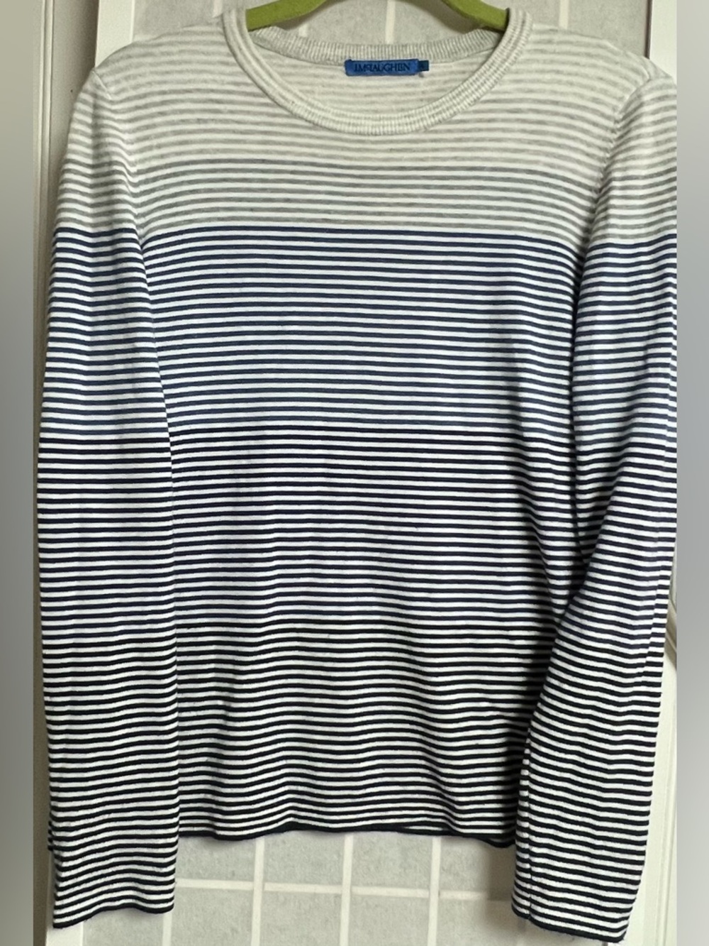J.Mclaughlin Women's Size Small Striped Long Sleeve Cerewneck Sweater